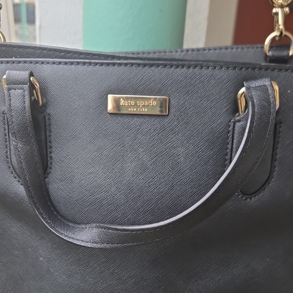 Kate Spade Black Satchel with Gold Details *SE ALL PHOTOS!!!* - Picture 2 of 10